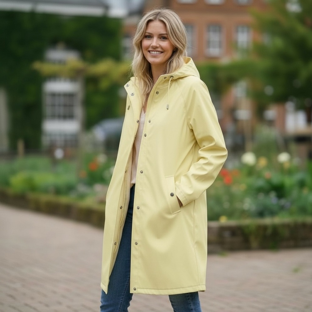 NWT Rains x Anthropologie Women’s Long Jacket Lightweight Waterproof Spring Fall